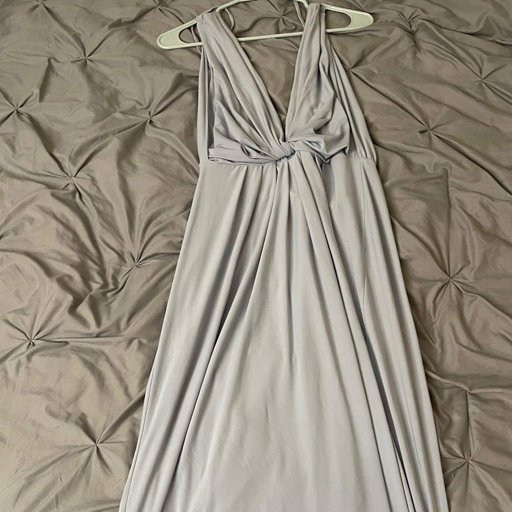 Light grey grecian backless dress from ASOS